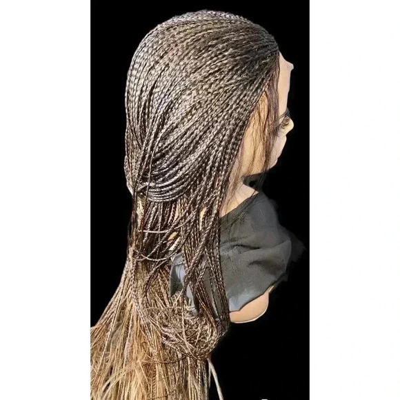 Braided wigs , handmade, long wig , ombre wig, box braids with cornro… - Picture 5 of 15